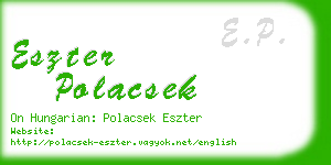 eszter polacsek business card